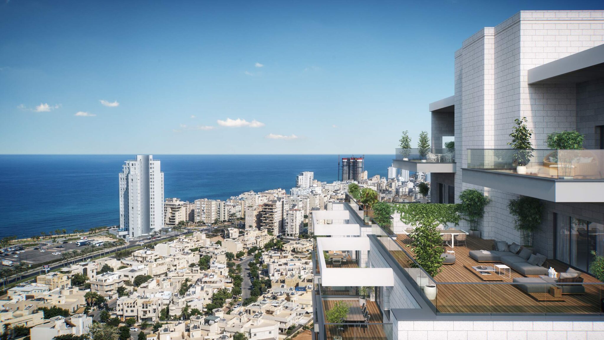 חופים WEST – הדמיית חוץ, מרפסת הפנטהאוז